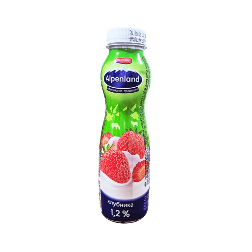Alpenland питьевой 1,2% 290г с клубникой