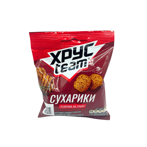 Сухарики Hrusteam 30 гр  Телятина на гриле (1)