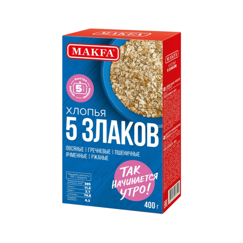 Хлопья Makfа 5 злаков 400гр (1)